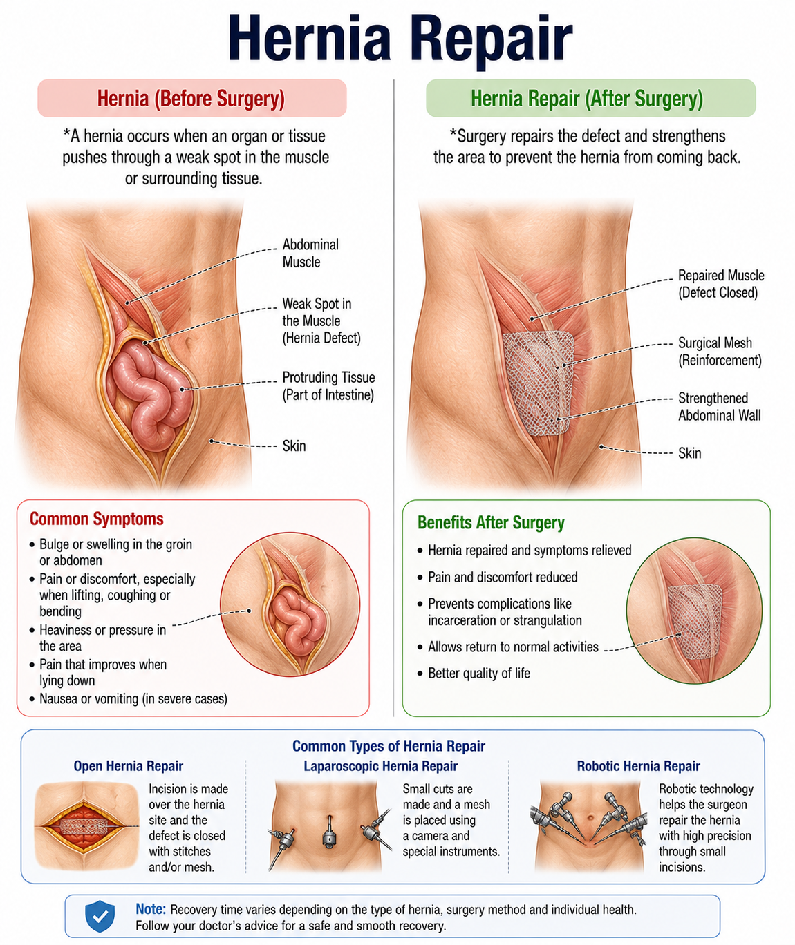 Hernia Repair Surgery — anatomy diagram